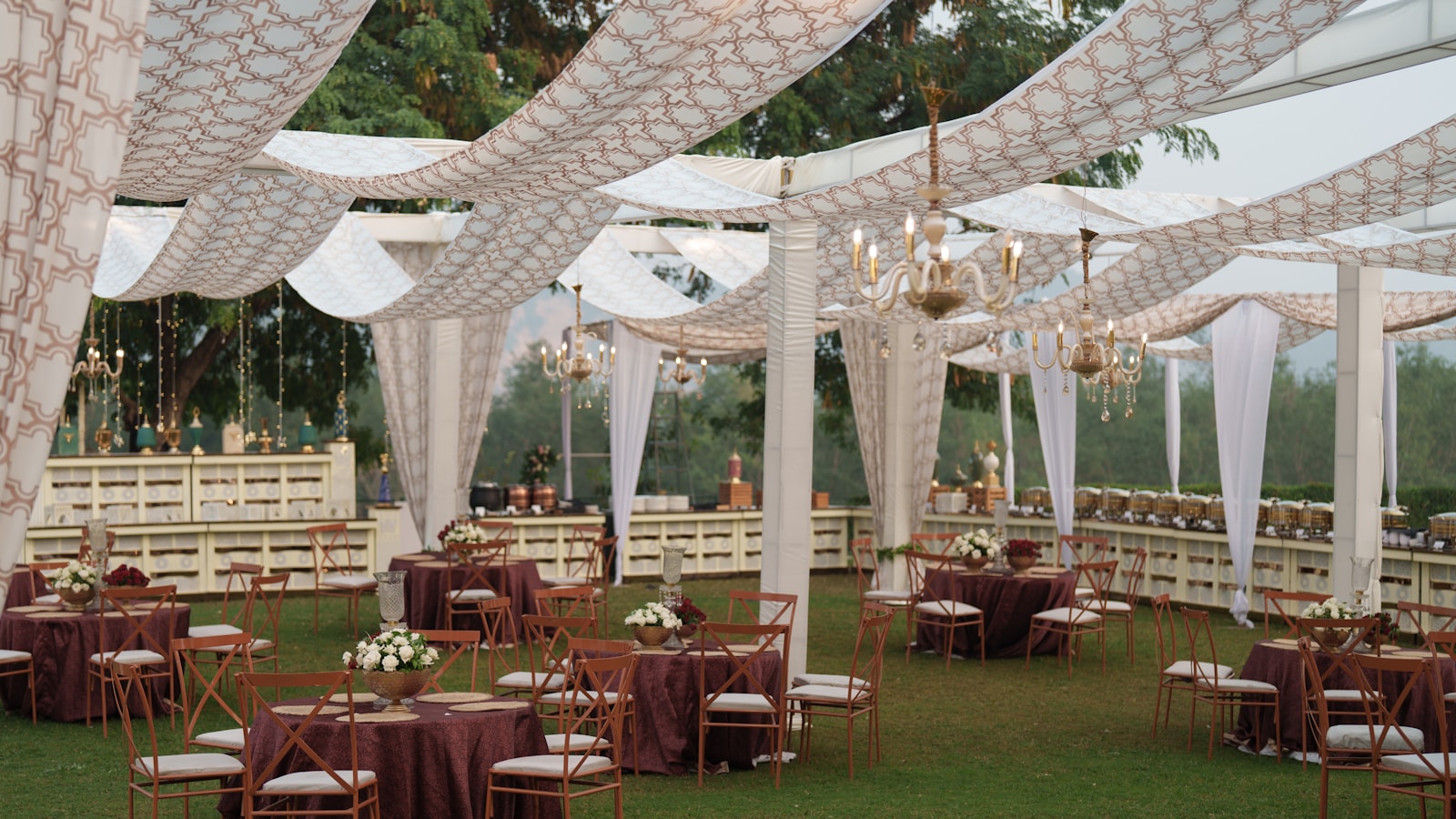 Corporate marquee or event tent setup