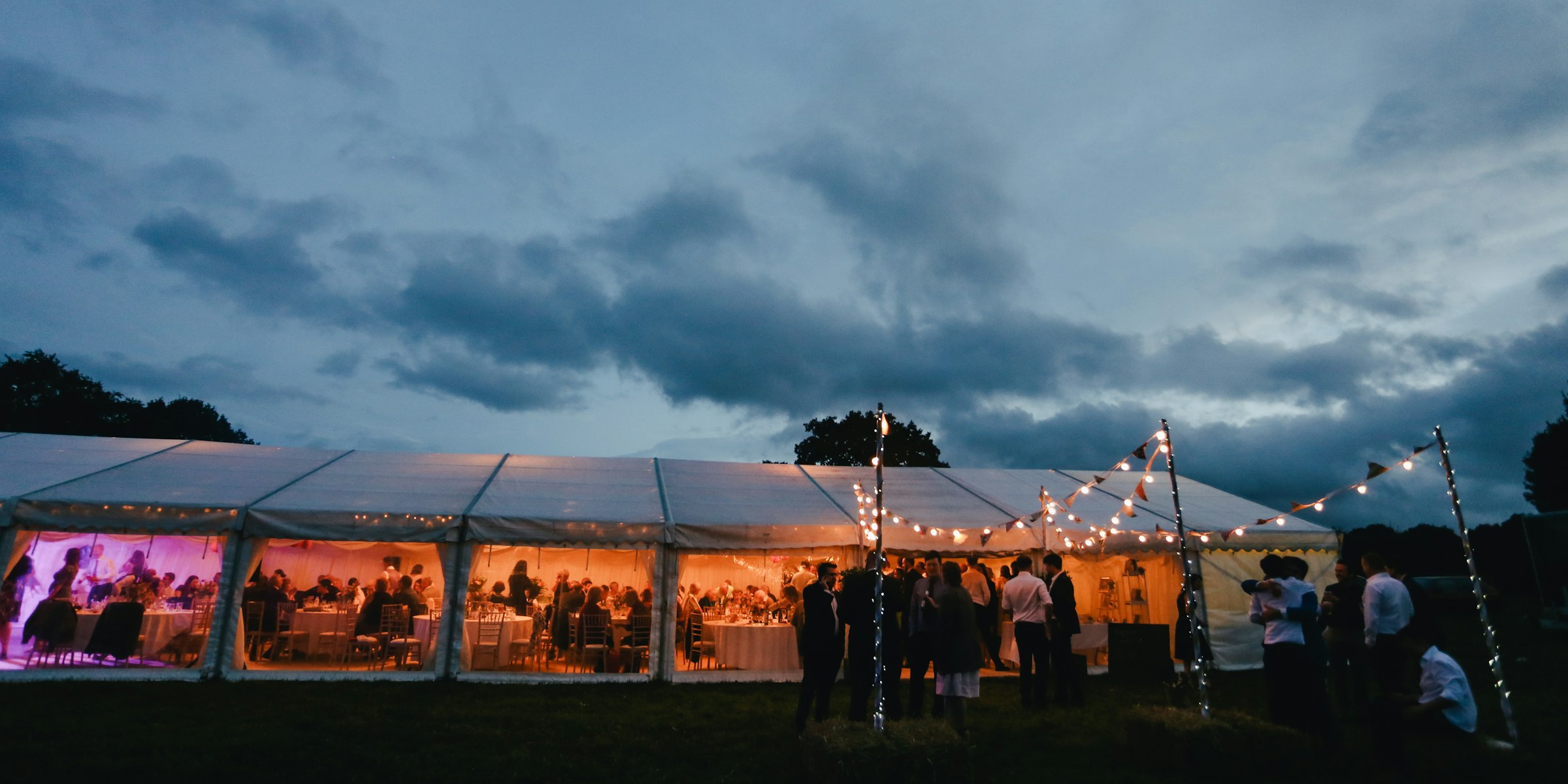 Marquee at twilight