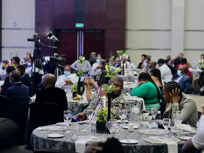 Corporate banquet setup