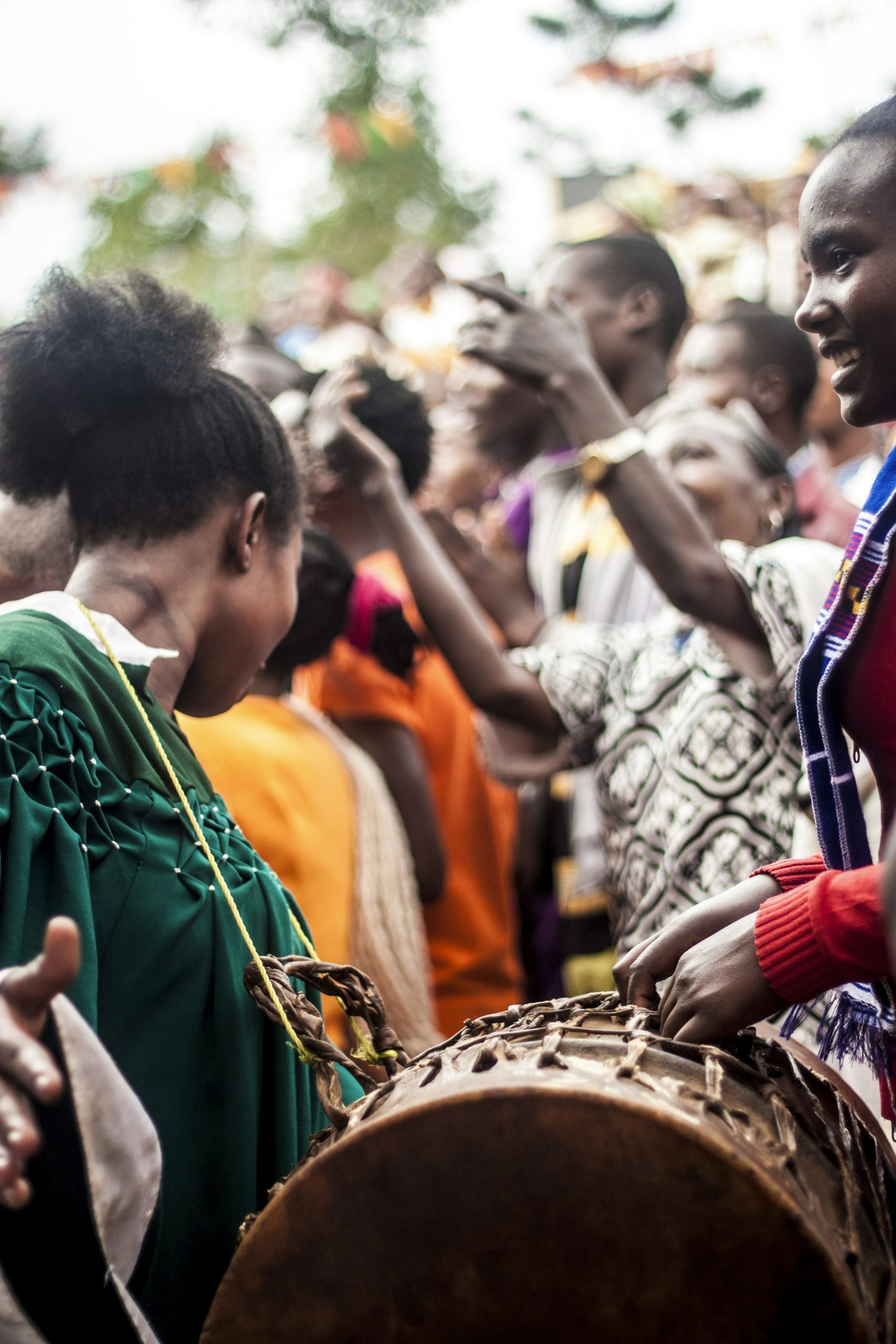 Year-end celebration, music and crowd
